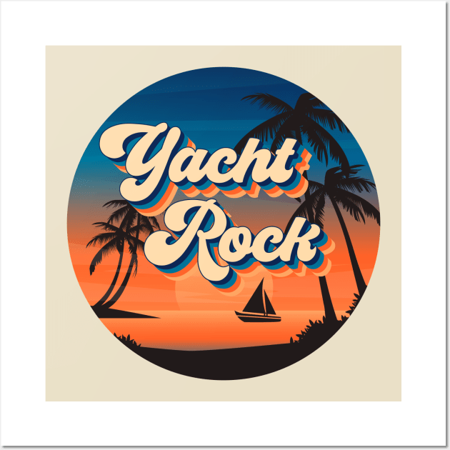 Yacht Rock Circle Wall Art by CYPHERDesign